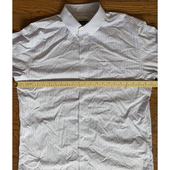 Jos A Bank Traveler Button Down Shirt Men 16 1/2 - 34/35 Tailored Fit Striped - Picture 7 of 11